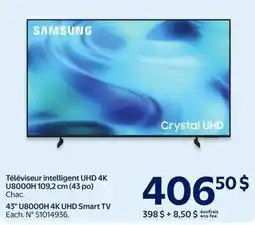 Walmart Samsung 43" U8000H 4K UHD Smart TV offer