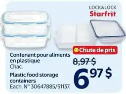 Walmart Lock&Lock Starfrit plastic food storage containers offer