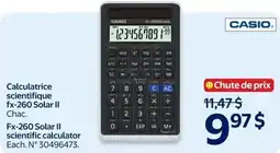 Walmart Casio scientific calculator fx-260 Solar II offer