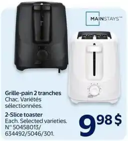 Walmart Mainstays 2-slice toaster offer