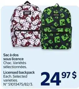 Walmart Licensed backpack offer