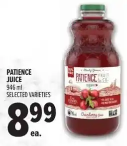 Metro Patience juice offer