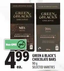 Metro green & black's chocolate bars offer