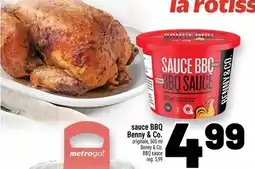 Metro Benny & Co. BBQ sauce offer