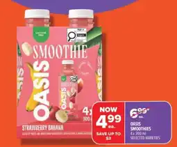 Metro Oasis smoothies offer