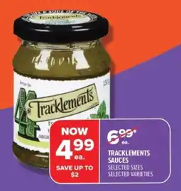Metro Tracklements sauces offer