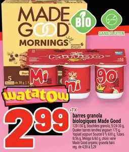 Metro Made Good bars granola offer