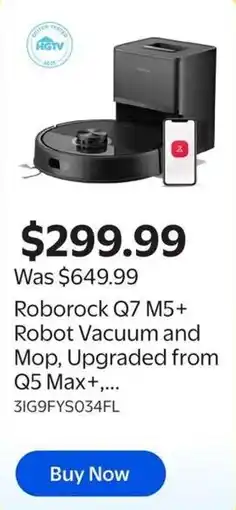 Walmart Roborock Q7 M5+ Robot Vacuum and Mop offer