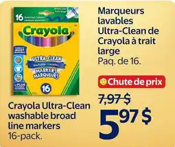 Walmart Crayola ultra-clean washable broad line markers offer
