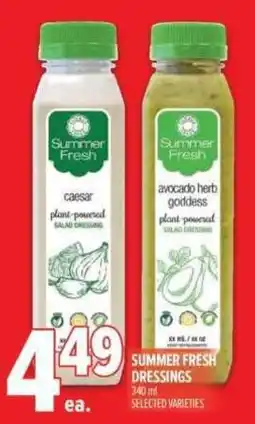 Metro Summer Fresh dressings offer