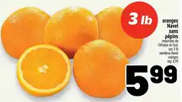 Metro oranges navel sans pépins offer