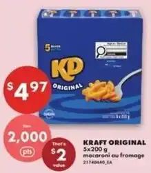 No Frills Kraft original macaroni ou fromage offer