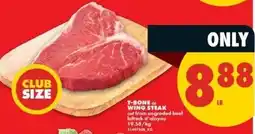 No Frills T-bone or wing steak offer