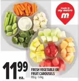 Metro Fresh vegetable or fruit carousels offer