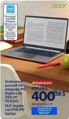 Walmart Acer Aspire Lite FHD IPS laptop offer