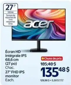 Walmart Acer 27" FHD IPS monitor offer