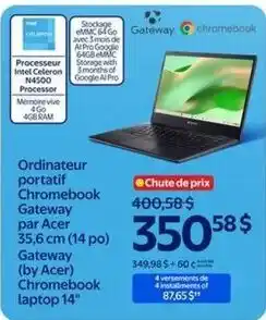 Walmart Gateway Chromebook laptop 14" offer