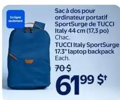 Walmart Tucci Italy SportSurge laptop backpack offer
