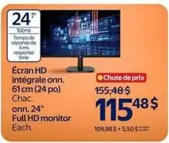 Walmart onn. 24" full hd monitor offer