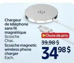 Walmart Scosche magnetic wireless phone charger offer