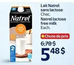 Walmart Natrel lactose free milk offer