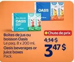 Walmart Oasis beverages or juice boxes offer