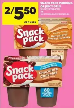 Real Canadian Superstore Snack pack snack pudding or juicy gels offer