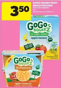 Real Canadian Superstore GoGo Squeez fruit snack pouches offer