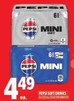 Metro Pepsi soft drinks offer