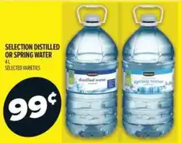 Metro Selection distilled or spring water offer