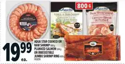 Metro Aqua Star cooked or raw shrimp planked salmon or irresistible jumbo shrimp ring offer