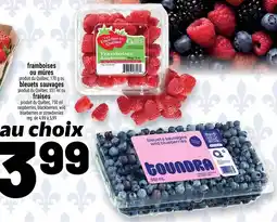 Metro Framboises ou mûres bleuets sauvages fraises offer