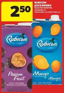 Real Canadian Superstore Rubicon juice drinks offer