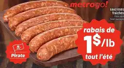 Metro Pirate fresh sausages offer