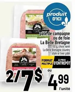 Metro La Belle Bretagne pâté de campagne ou de foie offer