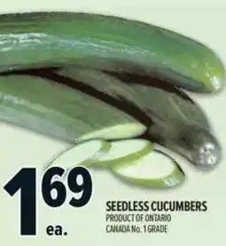 Metro Seedless cucumbers offer