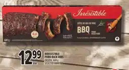 Metro Irresistible pork back ribs offer