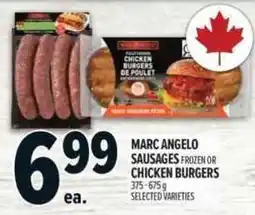Metro Marc Angelo sausages frozen or chicken burgers offer
