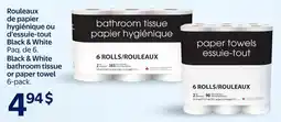 Walmart Black & White bathroom tissue or paper towel offer