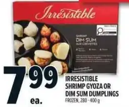 Metro Irresistible shrimp gyoza or dim sum dumplings offer