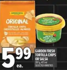Metro Garden fresh tortilla chips or salsa offer