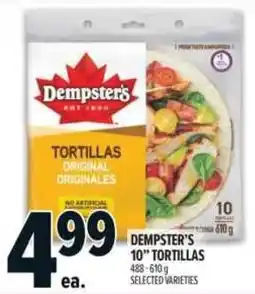 Metro Dempster's tortillas original offer