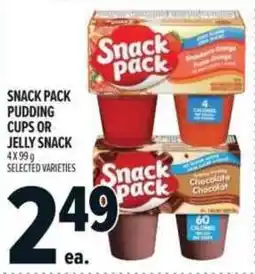 Metro Snack pack pudding cups or jelly snack offer