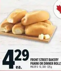 Metro Front street bakery panini or dinner rolls offer