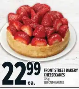 Metro Front Street Bakery Cheesecakes offer