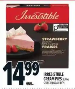 Metro Irresistible cream pies offer