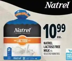 Metro Natrel lactose free milk offer