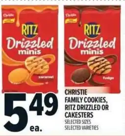 Metro Christie family cookies, ritz drizzled or cakesters offer