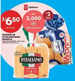 Real Canadian Superstore Wonder or d'italiano buns or rolls offer