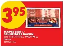 No Frills Maple Leaf or Schneiders bacon offer